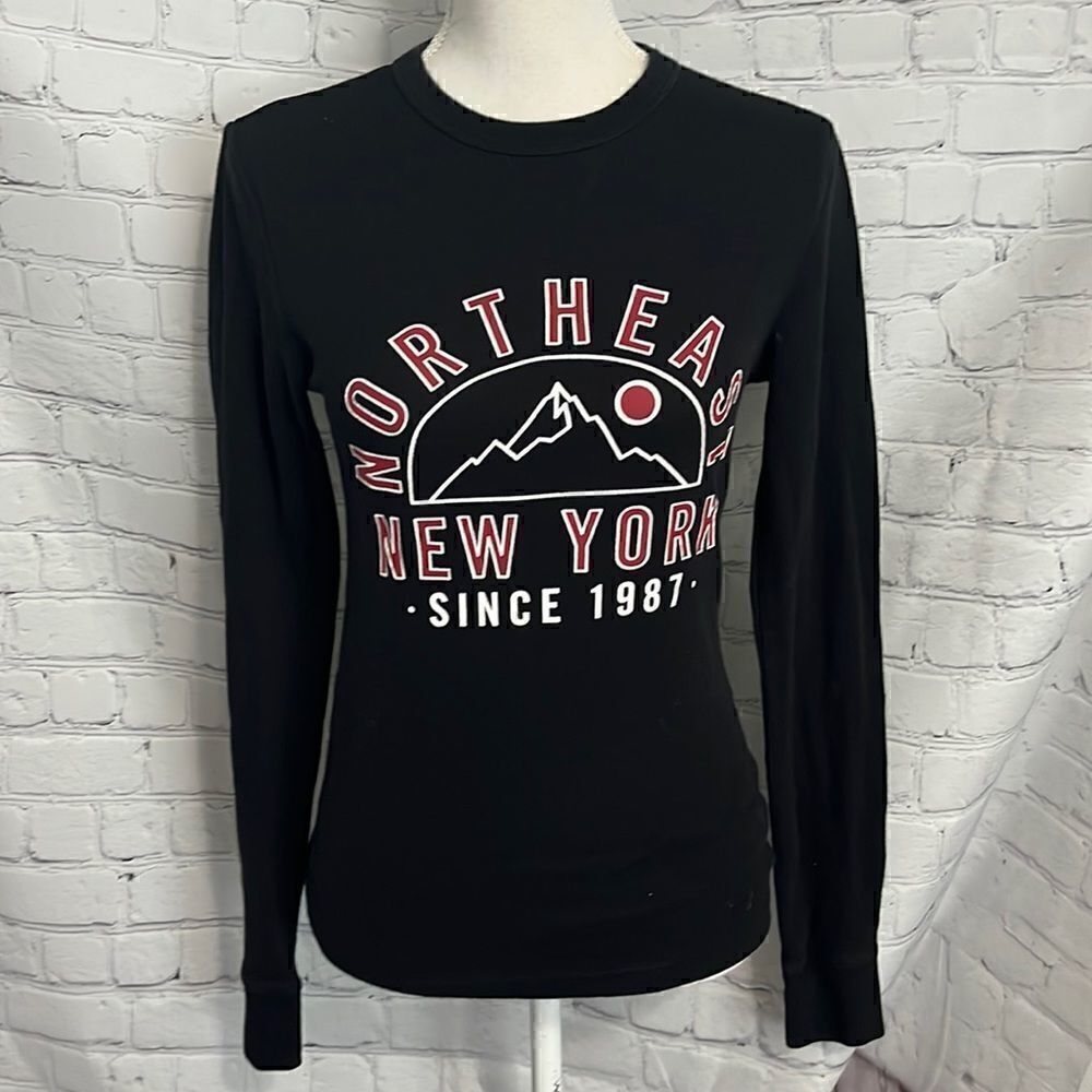Aeropostale Black Thermal Long Sleeves Shirt - XS